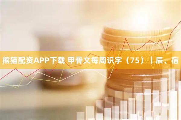 熊猫配资APP下载 甲骨文每周识字（75）｜辰、宿